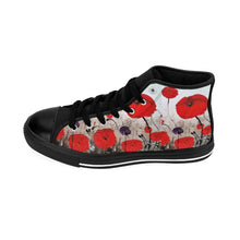 Load image into Gallery viewer, Stand out in a crowd with these comfortable high-top canvas sneakers with a high quality print by Kerry Sandhu Art