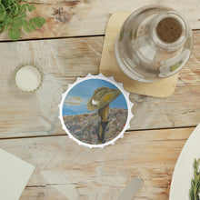 Load image into Gallery viewer, Plastic exterior w/ metallic bottom, magnetic back, 2 different opening mechanisms, matte finish. Art by Kerry Sandhu Art