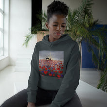 Load image into Gallery viewer, Hoodie 80/20 cotton/polyester anti-pill fleece, has a kangaroo pocket, sleeve cuff ribbing & is preshrunk by Kerry Sandhu Art