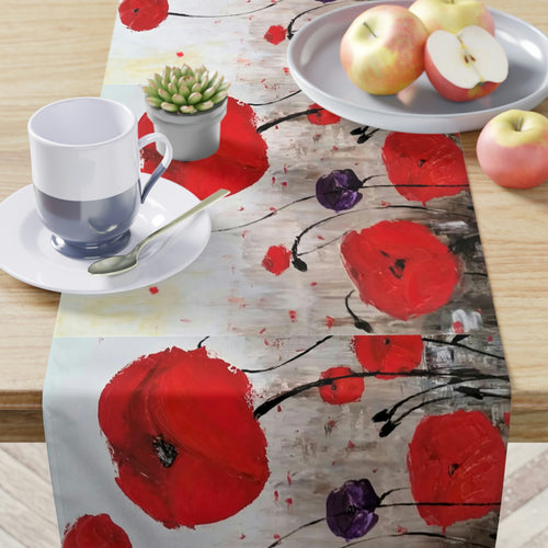 Table runner - Lightweight, hemmed, soft to touch, water-resistant. Vivid sublimated prints by Kerry Sandhu Art
