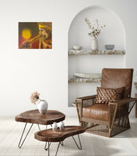 Load image into Gallery viewer, Original painting of an Aboriginal man playing the didgeridoo by Kerry Sandhu Art