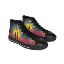 Load image into Gallery viewer, Stand out in a crowd with these comfortable high-top canvas sneakers with a high quality print by Kerry Sandhu Art
