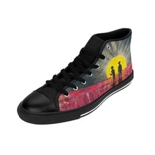 Load image into Gallery viewer, Stand out in a crowd with these comfortable high-top canvas sneakers with a high quality print by Kerry Sandhu Art