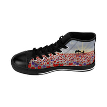 Load image into Gallery viewer, Stand out in a crowd with these comfortable high-top canvas sneakers with a high quality print by Kerry Sandhu Art
