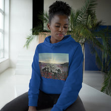 Load image into Gallery viewer, Hoodie 80/20 cotton/polyester anti-pill fleece, has a kangaroo pocket, sleeve cuff ribbing & is preshrunk by Kerry Sandhu Art