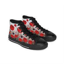 Load image into Gallery viewer, Stand out in a crowd with these comfortable high-top canvas sneakers with a high quality print by Kerry Sandhu Art