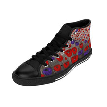 Load image into Gallery viewer, Stand out in a crowd with these comfortable high-top canvas sneakers with a high quality print by Kerry Sandhu Art
