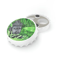 Load image into Gallery viewer, Plastic exterior w/ metallic bottom, magnetic back, 2 different opening mechanisms, matte finish. Art by Kerry Sandhu Art