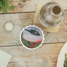 Load image into Gallery viewer, Plastic exterior w/ metallic bottom, magnetic back, 2 different opening mechanisms, matte finish. Art by Kerry Sandhu Art