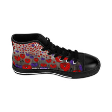 Load image into Gallery viewer, Stand out in a crowd with these comfortable high-top canvas sneakers with a high quality print by Kerry Sandhu Art