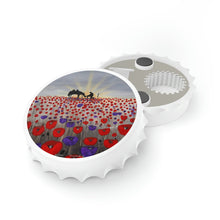 Load image into Gallery viewer, Plastic exterior w/ metallic bottom, magnetic back, 2 different opening mechanisms, matte finish. Art by Kerry Sandhu Art