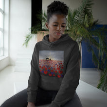 Load image into Gallery viewer, Hoodie 80/20 cotton/polyester anti-pill fleece, has a kangaroo pocket, sleeve cuff ribbing & is preshrunk by Kerry Sandhu Art