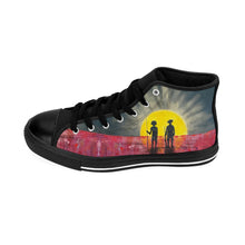 Load image into Gallery viewer, Stand out in a crowd with these comfortable high-top canvas sneakers with a high quality print by Kerry Sandhu Art