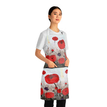Load image into Gallery viewer, Apron - lightweight, silky finish 100% polyester, two front pockets. Many original artwork designs by Kerry Sandhu Art