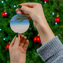 Load image into Gallery viewer, Original artwork front, description on back. Thick high-quality porcelain. 7cm diameter. Comes w/ ribbon by Kerry Sandhu Art