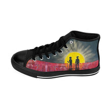 Load image into Gallery viewer, Stand out in a crowd with these comfortable high-top canvas sneakers with a high quality print by Kerry Sandhu Art