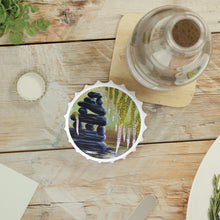 Load image into Gallery viewer, Plastic exterior w/ metallic bottom, magnetic back, 2 different opening mechanisms, matte finish. Art by Kerry Sandhu Art