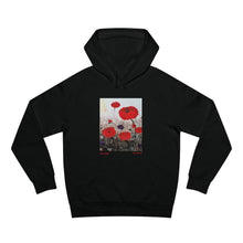 Load image into Gallery viewer, Hoodie 80/20 cotton/polyester anti-pill fleece, has a kangaroo pocket, sleeve cuff ribbing &amp; is preshrunk by Kerry Sandhu Art
