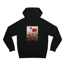 Load image into Gallery viewer, Hoodie 80/20 cotton/polyester anti-pill fleece, has a kangaroo pocket, sleeve cuff ribbing & is preshrunk by Kerry Sandhu Art