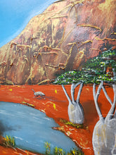 Load image into Gallery viewer, Original painting beautifully captures the uniqueness of the sacred Australian Outback landscape by Kerry Sandhu Art