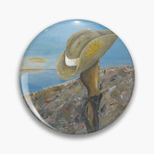 Load image into Gallery viewer, Collectible pins designed from original paintings inspired by the ANZAC Legacy. 7 designs available by Kerry Sandhu Art