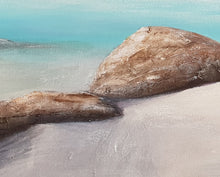 Load image into Gallery viewer, Original painting of a tranquil ocean/ beach scene in Denmark in the South West of Western Australia by Kerry Sandhu Art