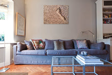 Load image into Gallery viewer, Original mixed media artwork of a footprint in the sand by Kerry Sandhu Art