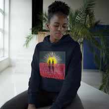 Load image into Gallery viewer, Hoodie 80/20 cotton/polyester anti-pill fleece, has a kangaroo pocket, sleeve cuff ribbing & is preshrunk by Kerry Sandhu Art