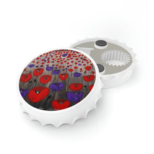 Load image into Gallery viewer, Plastic exterior w/ metallic bottom, magnetic back, 2 different opening mechanisms, matte finish. Art by Kerry Sandhu Art
