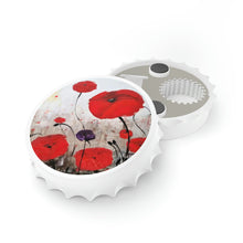 Load image into Gallery viewer, Plastic exterior w/ metallic bottom, magnetic back, 2 different opening mechanisms, matte finish. Art by Kerry Sandhu Art
