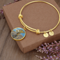 Original ANZAC Day artwork honouring past & present service personnel & animals s/steel bangle & charm by Kerry Sandhu Art