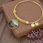 Original ANZAC Day artwork honouring past & present service personnel & animals s/steel bangle & charm by Kerry Sandhu Art