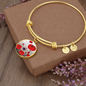 Original ANZAC Day artwork honouring past & present service personnel & animals s/steel bangle & charm by Kerry Sandhu Art