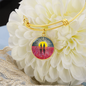 Original ANZAC Day artwork honouring past & present service personnel & animals s/steel bangle & charm by Kerry Sandhu Art