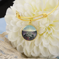 Original ANZAC Day artwork honouring past & present service personnel & animals s/steel bangle & charm by Kerry Sandhu Art
