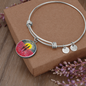 Original ANZAC Day artwork honouring past & present service personnel & animals s/steel bangle & charm by Kerry Sandhu Art