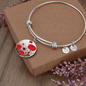Original ANZAC Day artwork honouring past & present service personnel & animals s/steel bangle & charm by Kerry Sandhu Art