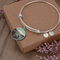 Original ANZAC Day artwork honouring past & present service personnel & animals s/steel bangle & charm by Kerry Sandhu Art