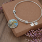 Original ANZAC Day artwork honouring past & present service personnel & animals s/steel bangle & charm by Kerry Sandhu Art