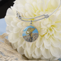 Original ANZAC Day artwork honouring past & present service personnel & animals s/steel bangle & charm by Kerry Sandhu Art
