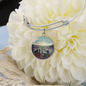Original ANZAC Day artwork honouring past & present service personnel & animals s/steel bangle & charm by Kerry Sandhu Art
