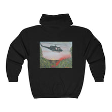 Load image into Gallery viewer, A classic comfy zip-up, w/ softer fleece & reduced pilling. 50/50 Cotton, Polyester, Medium-Heavy Fabric by Kerry Sandhu Art