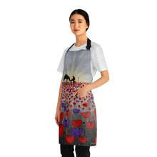 Load image into Gallery viewer, Apron - lightweight, silky finish 100% polyester, two front pockets. Many original artwork designs by Kerry Sandhu Art