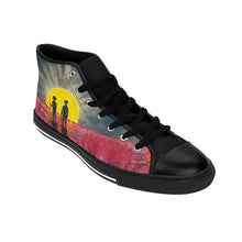 Load image into Gallery viewer, Stand out in a crowd with these comfortable high-top canvas sneakers with a high quality print by Kerry Sandhu Art