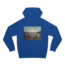 Load image into Gallery viewer, Hoodie 80/20 cotton/polyester anti-pill fleece, has a kangaroo pocket, sleeve cuff ribbing & is preshrunk by Kerry Sandhu Art