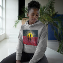 Load image into Gallery viewer, Hoodie 80/20 cotton/polyester anti-pill fleece, has a kangaroo pocket, sleeve cuff ribbing & is preshrunk by Kerry Sandhu Art