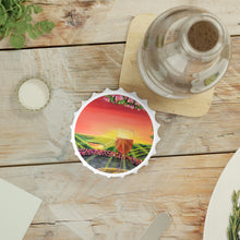 Load image into Gallery viewer, Plastic exterior w/ metallic bottom, magnetic back, 2 different opening mechanisms, matte finish. Art by Kerry Sandhu Art