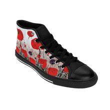 Load image into Gallery viewer, Stand out in a crowd with these comfortable high-top canvas sneakers with a high quality print by Kerry Sandhu Art