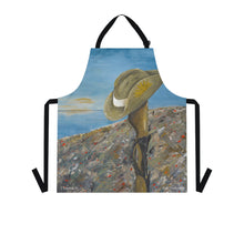 Load image into Gallery viewer, Apron - lightweight, silky finish 100% polyester, two front pockets. Many original artwork designs by Kerry Sandhu Art