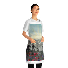 Load image into Gallery viewer, Apron - lightweight, silky finish 100% polyester, two front pockets. Many original artwork designs by Kerry Sandhu Art